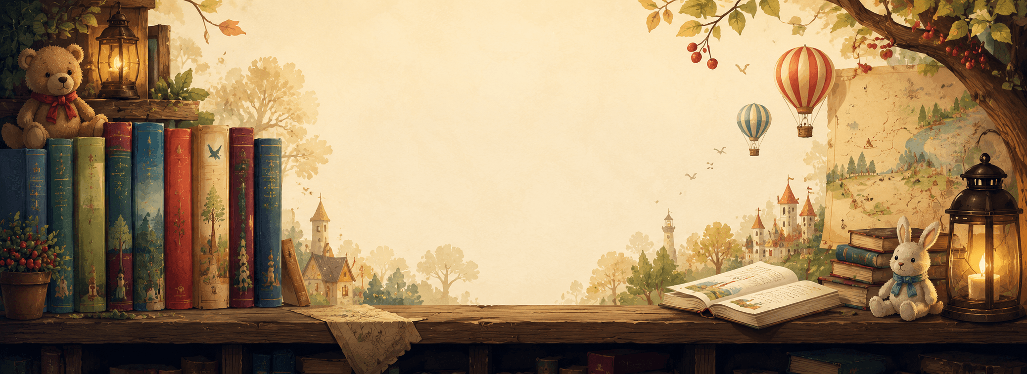 Children’s books and illustrated adventures hero banner.