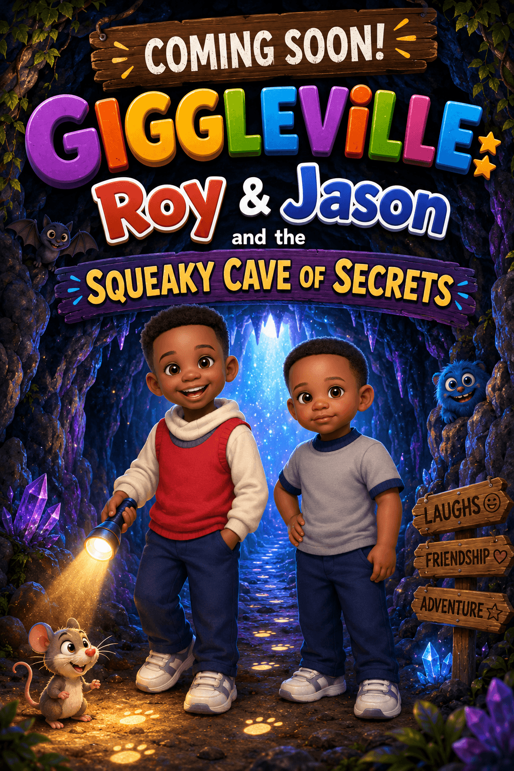 Giggleville: Roy & Jason and the Squeaky Cave of Secrets — cover